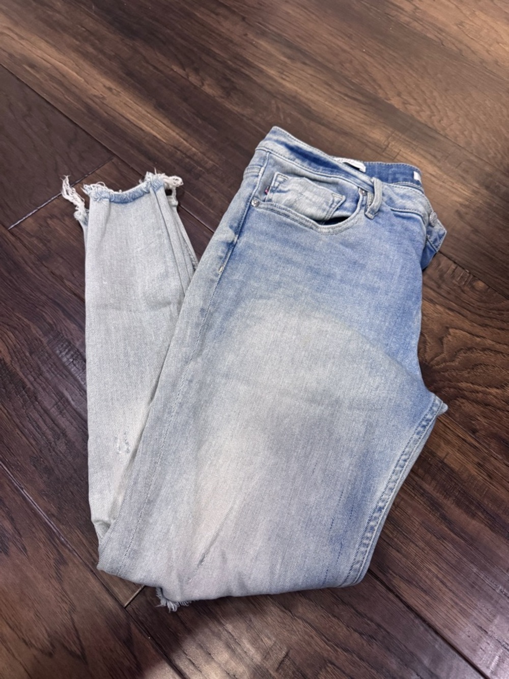 Vigoss Light Blue Skinny Jeans - Frayed Hem